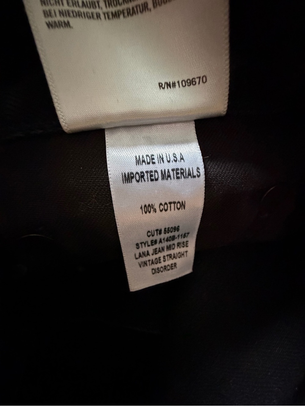 AGOLDE Lana Vintage Straight Disorder Jean Size 25 - Picture 10 of 10